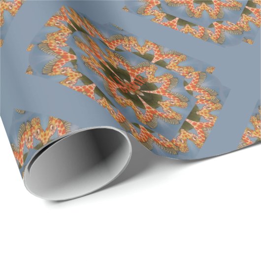 Papier Cadeau Impression d'art Abstrait Giraffe (Coin rond)