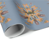 Papier Cadeau Impression d'art Abstrait Giraffe (Coin rond)