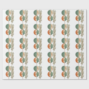 Papier Cadeau Impression d'art botanique abstrait moderne, Ci mi