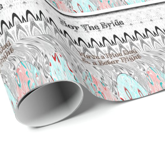 Papier Cadeau Impression d'art cadeau Fête des mariées (Coin rond)