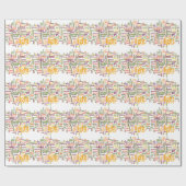Papier Cadeau Impression d'art de nuage de mots lumineux (Plat)
