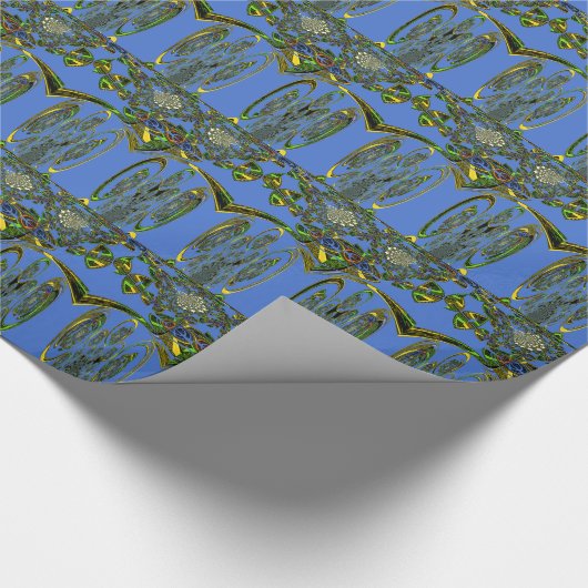 Papier Cadeau Impression d'art Iridescente avec design abstrait  (Coin)