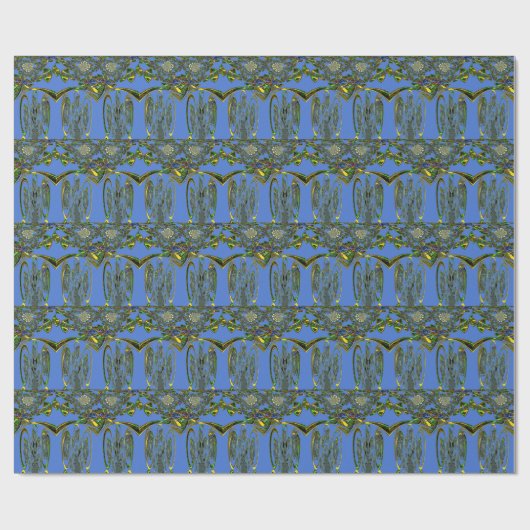 Papier Cadeau Impression d'art Iridescente avec design abstrait  (Plat)