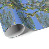 Papier Cadeau Impression d'art Iridescente avec design abstrait  (Coin rond)