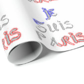 Papier Cadeau Impression d'art Je Suis Paris (Coin rond)