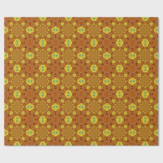 Papier Cadeau Impression d'art Kaleidoscope d'or (Plat)