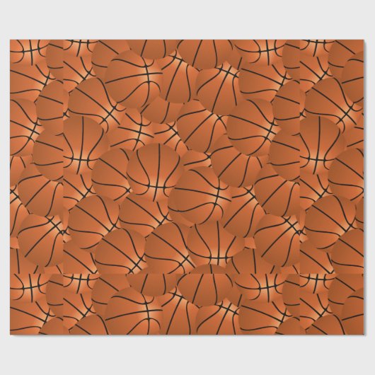 Papier Cadeau Impression de basket (Plat)