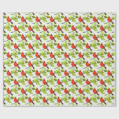 Papier Cadeau Impression de cardinal pour les amoureux des oisea (Plat)