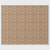 Papier Cadeau Impression de cerf rustique, forêt boisée (Plat)