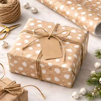 Papier Cadeau Impression de cerf rustique, forêt boisée