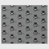 Papier Cadeau impression de chapeau magicien  (Plat)