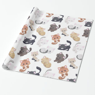 Papier Cadeau Impression de chats adorables