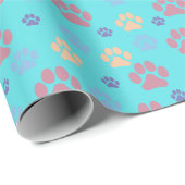 Papier Cadeau Impression de Chien (Coin rond)