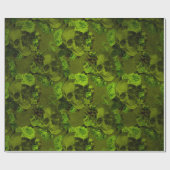 Papier Cadeau Impression de crâne floral gothique Halloween rust (Plat)