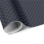 Papier Cadeau Impression de fibre de carbone argent Chardon écos (Coin rond)