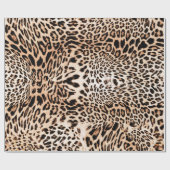 Papier Cadeau Impression de fourrure Leopard (Plat)