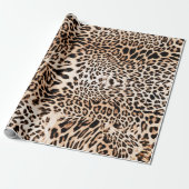 Papier Cadeau Impression de fourrure Leopard (Déroulé)