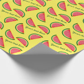 Papier Cadeau Impression de fruit de pastèque d'été tropical per (Coin)