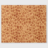 Papier Cadeau Impression de girafe aquarelle (Plat)