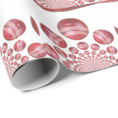 Papier Cadeau Impression de la balle de cricket de Sports Lover (Coin rond)