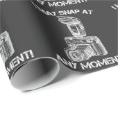 Papier Cadeau Impression De La Caméra, Capture D'Oeil À Tout Mom (Coin rond)