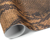 Papier Cadeau Impression de la peau de serpent Brown (Coin rond)