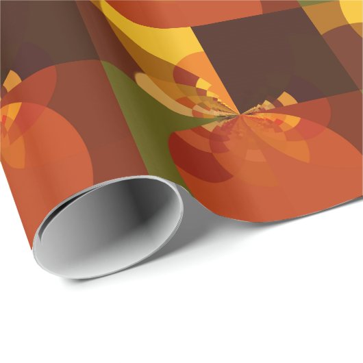 Papier Cadeau Impression de l'art Abstrait terrestre (Coin rond)