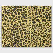 Papier Cadeau Impression de motif de peau d'animal léopard (Plat)