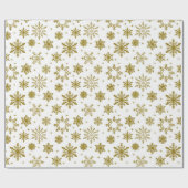 Papier Cadeau Impression de Noël blanc Gold (Plat)