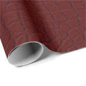 Papier Cadeau Impression de peau de crocodile rouge (Coin rond)