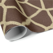 Papier Cadeau Impression de peau de girafe (Coin rond)