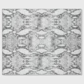 Papier Cadeau Impression de peau de serpent blanc (Plat)