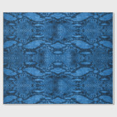 Papier Cadeau Impression de peau de serpent bleu (Plat)