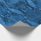 Papier Cadeau Impression de peau de serpent bleu (Coin)