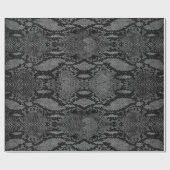 Papier Cadeau Impression de peau de serpent gris (Plat)