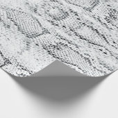 Papier Cadeau Impression de peau de serpent Python blanc (Coin)