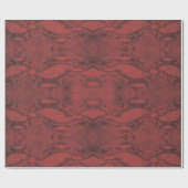 Papier Cadeau Impression de peau de serpent rouge (Plat)