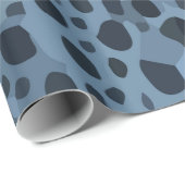 Papier Cadeau Impression de poisson bleu et noir (Coin rond)