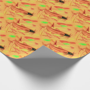 Papier Cadeau impression de poisson-chat