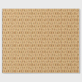Papier Cadeau Impression de ruban du milieu du siècle - brun et (Plat)