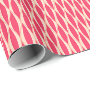 Papier Cadeau Impression de ruban du milieu du siècle - nuances