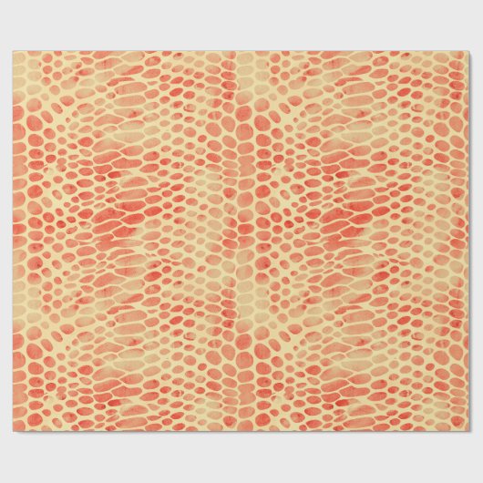 Papier Cadeau Impression de serpent aquarelle (Plat)