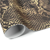 Papier Cadeau Impression de serpent Brown (Coin rond)
