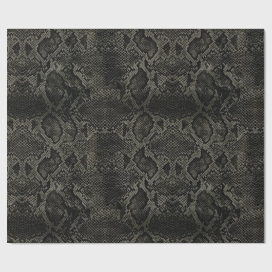 Papier Cadeau Impression de serpent noir (Plat)