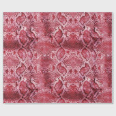 Papier Cadeau Impression de serpent rose chaud (Plat)