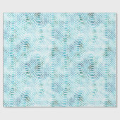 Papier Cadeau Impression de serpent Turquoise Aqua (Plat)
