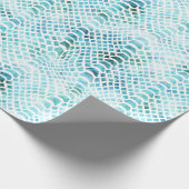 Papier Cadeau Impression de serpent Turquoise Aqua (Coin)