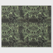 Papier Cadeau Impression de serpent vert (Plat)