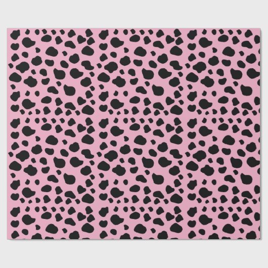 Papier Cadeau Impression de vache, Motif de vache, Spots de vach (Plat)