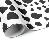 Papier Cadeau Impression De Vache, Motif De Vache, Spots De Vach (Coin rond)